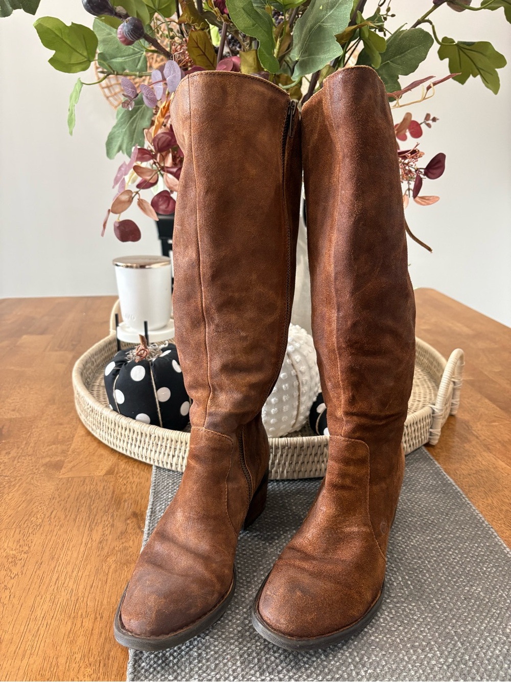 Born Brown Leather Knee-High Boots